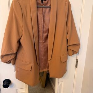 Banana Republic Camel/Tan Open Front Blazer